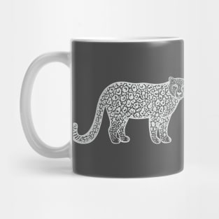 Snow Leopards in Love - cute and fun leopard design - dark colors Mug